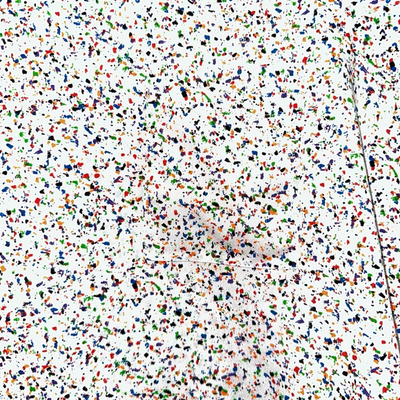 Women's Sweet Rain Blouse, Size L, Multicolor Paint Splatter short sleeve pocket - Picture 4 of 10